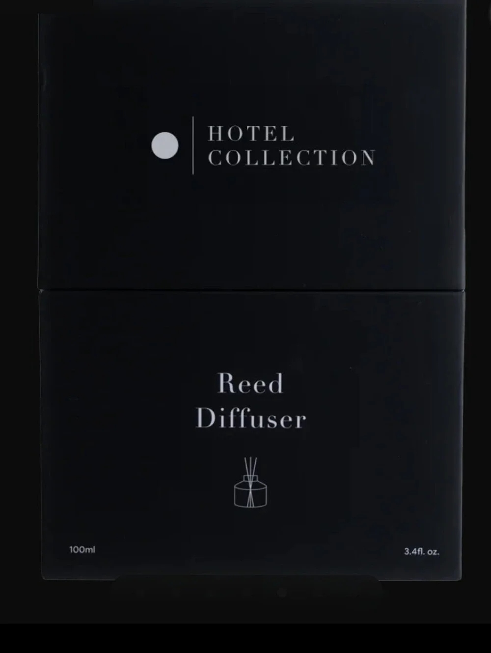 NIB Hotel Collection My Way Charcoal Reed Diffuser In Box with White Logo